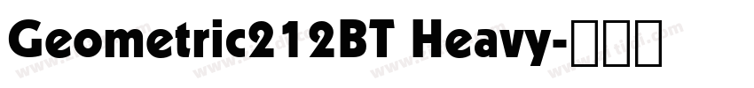 Geometric212BT Heavy字体转换